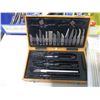 Image 4 : (6) Medium Sized Stackable Storage Trays w/Contents (Drill Bits, Claw Hammer, Trailer Plug, Hatchet,