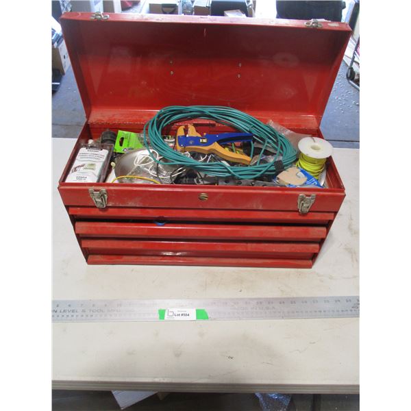 Three Drawer Tool Chest w/Contents (Electrical Components)