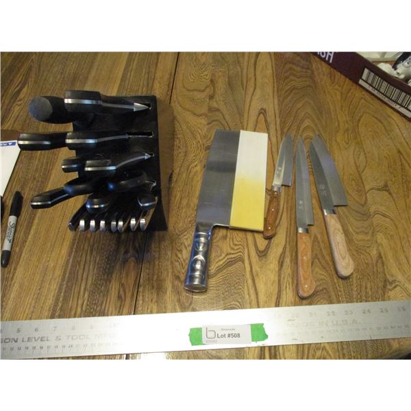 J.A Henckels Kitchen Knife Set w/Block & Various Others