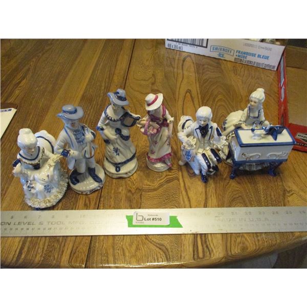 (6) Porcelain Figurines - Made in Taiwan