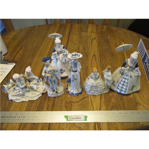 (6) Porcelain Figurines - Made in Taiwan