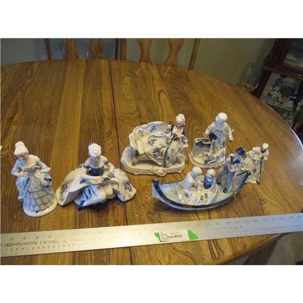 (6) Porcelain Figurines - Made in Taiwan