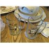 Image 6 : (2) Large Serving Platters, Stoneware Soup Terrine & (2) Beer Mugs