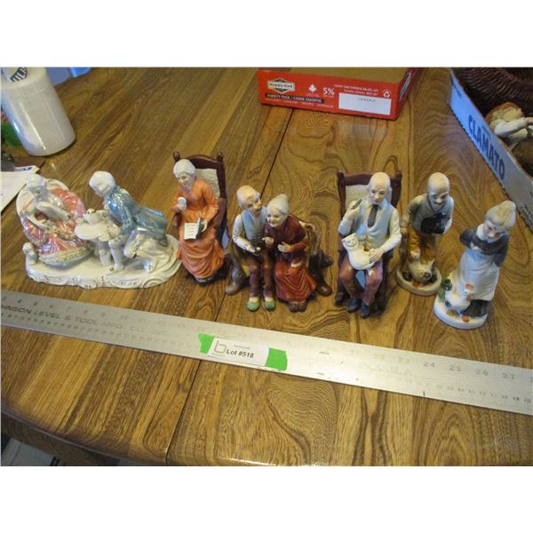 (6) Ceramic/Porcelain Figurines