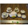 Image 1 : (10 pcs)Assorted China Tea Cups, Saucers & Tea Pot