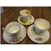 Image 4 : (10 pcs)Assorted China Tea Cups, Saucers & Tea Pot