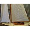 Image 4 : 24"Long x 34" Tall Wooden Sail Boat Model w/Stand