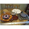 Image 1 : Wooden Lazy Susan, Muffin Pans, Divided Serving Trays, International Lidded Aluminium Pot etc.