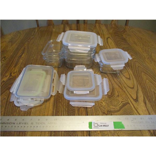 (15 pcs) Glasslock Storage Containers w/Locking Lids