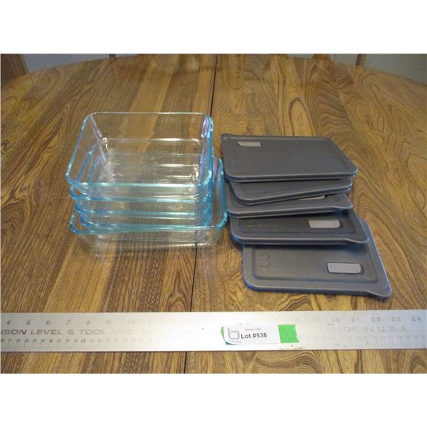 (8 pcs) Pyrex Glass Storage Containers w/Lids