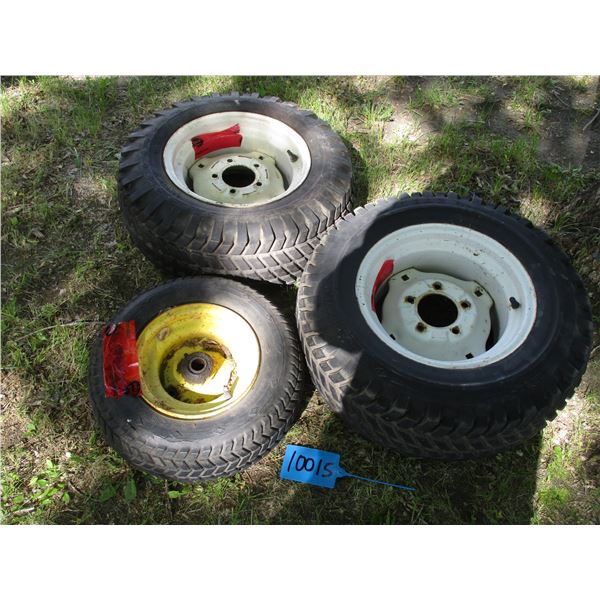 (2) Garden Tractor Rim/Tire (23x8.5-12 Tires) & (1) 16x6.5-8 Rim/Tire