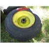 Image 2 : (3) Garden Tractor Rim/Tire (16x6.5-8) - Tires Weathered