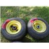 Image 2 : (4) Garden Tractor Rim/Tire (16x6.5-8) - Tires Weathered