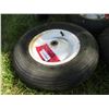 Image 2 : Utility Rims/Tires - (2) 13x4, (2) 4.10/3.50 w/Axle & (1) 4.80/4.00-8 (Tires Weathered)