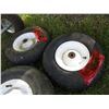 Image 3 : Utility Rims/Tires - (2) 13x4, (2) 4.10/3.50 w/Axle & (1) 4.80/4.00-8 (Tires Weathered)