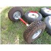Image 6 : Utility Rims/Tires - (2) 13x4, (2) 4.10/3.50 w/Axle & (1) 4.80/4.00-8 (Tires Weathered)