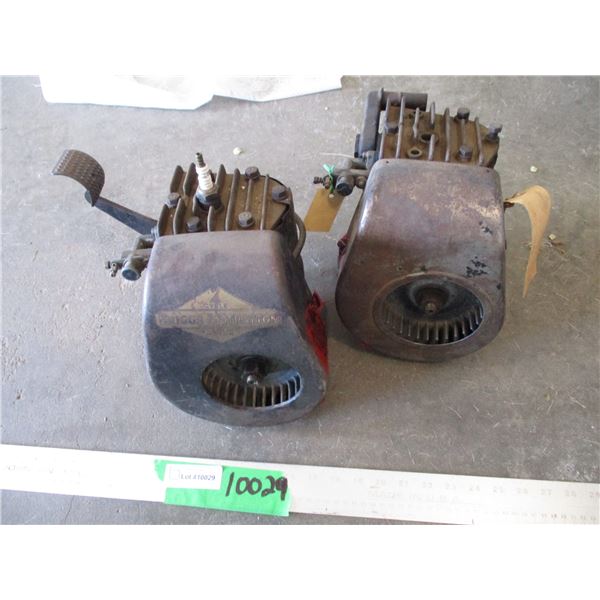 (2) Antique Briggs & Stratton 4 Cycle Gasoline Motors One w/ Kick Start