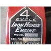 Image 4 : Vintage Iron Horse 4 Cycle Gas Motor w/Kick Start - Model AX 417
