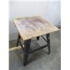 Image 1 : Small Work Bench w/Steel Frame & Wooden Top (28" High, 24"x24" Top)