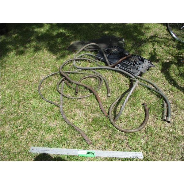 (7) Steel Flex Hose Exhaust Pipes For Gas Powered Washing Machine Motors, Dual Electric Fan & (2 pcs