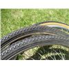 Image 6 : (2) 26x1.75 Bicycle Rims/Tires, (2) Spare Tires & (3) Inner Tubes