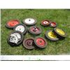 Image 1 : (5 pr +1) Push Lawnmower Rims w/Solid Tires of Varying Sizes