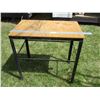 Image 1 : Small Work Table w/Steel Frame (32"x20"x 32" Tall)