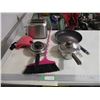 Image 1 : Kitchen Related Items - Knee Pads, Toaster, Pots, Pan, Broom etc.