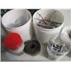 Image 2 : Containers of Misc. Hardware - Bolts, Eye Hooks etc. w/Shopping Basket
