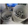 Image 3 : Containers of Misc. Hardware - Bolts, Eye Hooks etc. w/Shopping Basket