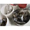 Image 3 : Containers of Door Hardware, Electrical Plug Ends, Bolts, etc.