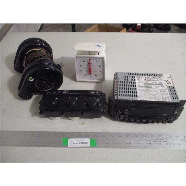 Blower Motor, Kitchen Scale, Automotive Climate Control Unit & Chrysler CD Player Deck