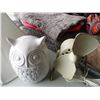 Image 5 : Owl Cookie Jar, Lamp Shade, Shopping Bags, Bath Mat, Small Fan, Bathroom Scale, Cushions etc.