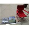 Image 1 : (2 pcs) Landscape Pictures (3D 18"x22") & Folding Camping Lawn Chair