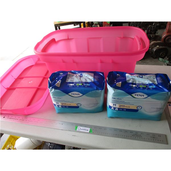 (3- 20 pks)  Tena Pro Skin Adult Breathable Underwear ( Size Medium) w/Tote