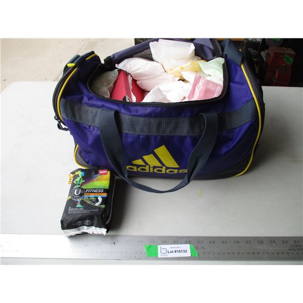 Adidas Duffel Bag w/Various Feminine Hygiene Products