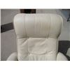 Image 3 : White Leather Reclining Arm Chair