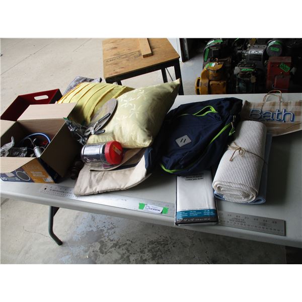 Pillows, Reusable Shopping Bags, Storage Container, Shower Curtain Liner, 1 7/8" Ball, Tools, Grip S