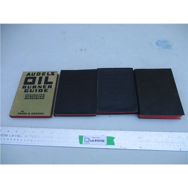 (4) Audels Diesel Engine/Oil Burner Manuals