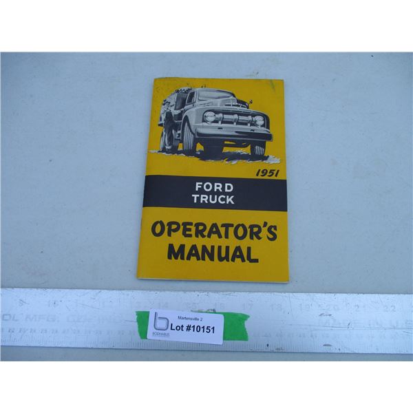1951 Ford Truck Owners Manual