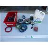 Electrical Wire (Various Gages), Compression Tester, Small Storage Bin, Lye Crystals etc.