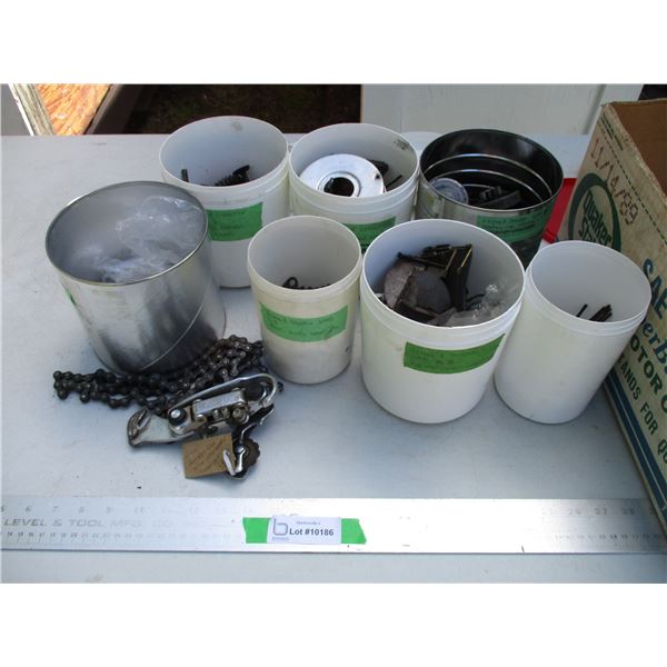 Various Briggs & Stratton Parts, Bicycle Derailer, Chain etc.