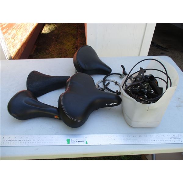 (4) Bicycle Seats (Norco, CCM)  & Misc. Bicycle Parts