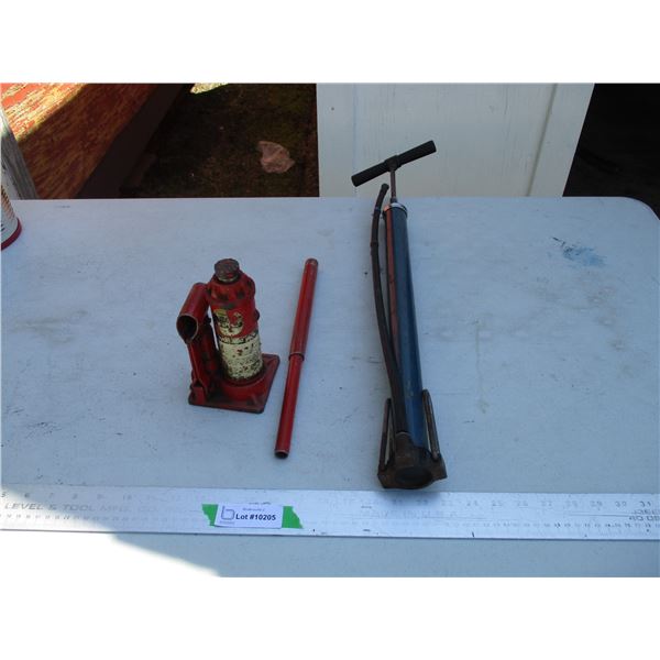 1.5 Ton Hydraulic Bottle Jack w/Handle & Manual Bicycle Pump