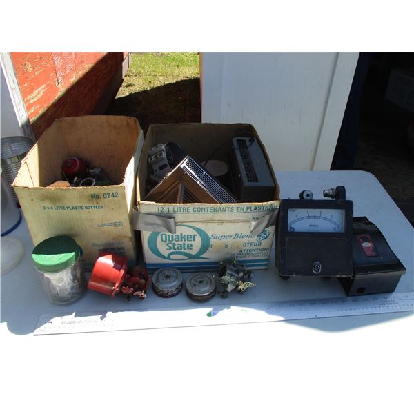 Car Heaters, Vintage Breaker Box, Ohm Meter etc.