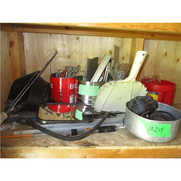 Various Shop Items - Dust Pan, Misc. Parts, Mirror, Electric Motor, Resistor/Coil, Bicycle Parts, Al