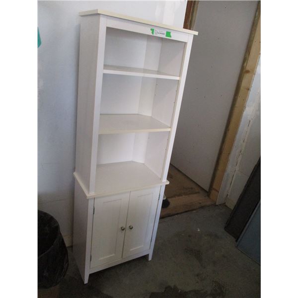 White Corner Storage Cabinet 19.5"wx10"dx59" Tall