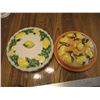 Image 2 : (2) Ceramic Pie Holder (Cake Saver) w/Lids - Lemon Design