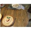 Image 4 : (2) Ceramic Pie Holder (Cake Saver) w/Lids, One Stand - Apple Design