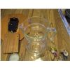 Image 8 : Rose Battery Operated Clock, 10" Vase , Pitcher Glass Vase w/Rocks & (3) Small Gnomes